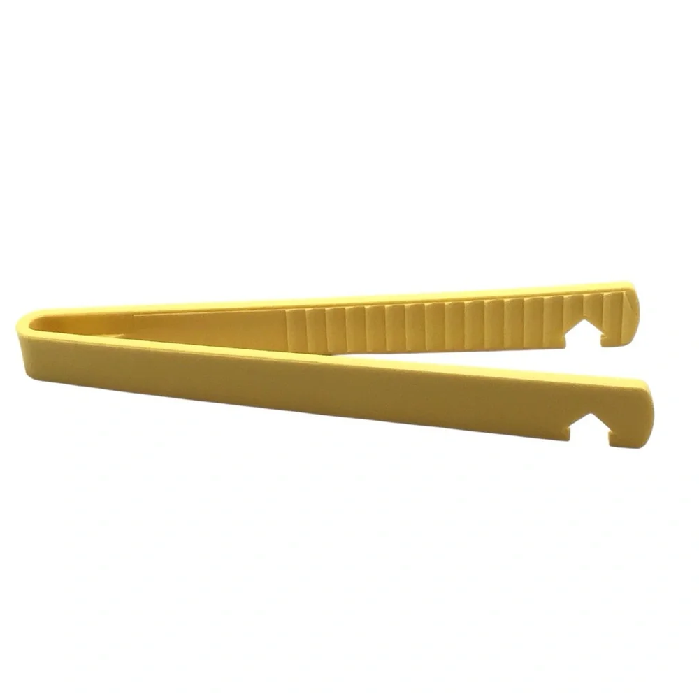 Butterie Toaster Tongs with Oven Rack Hook (Yellow).